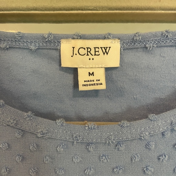 EUC J Crew Womens Blue Flutter-Sleeve Top Size Medium - Picture 2 of 2